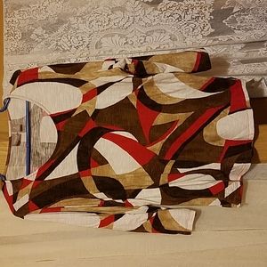 🍁🍁 Chico's Geometric Print Multicolor 3/4 Sleeve Blouse